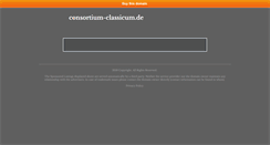 Desktop Screenshot of consortium-classicum.de